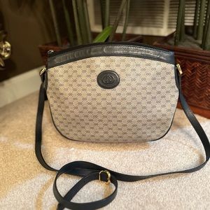 Vintage Gucci Shoulder Bag  Navy Blue PVC